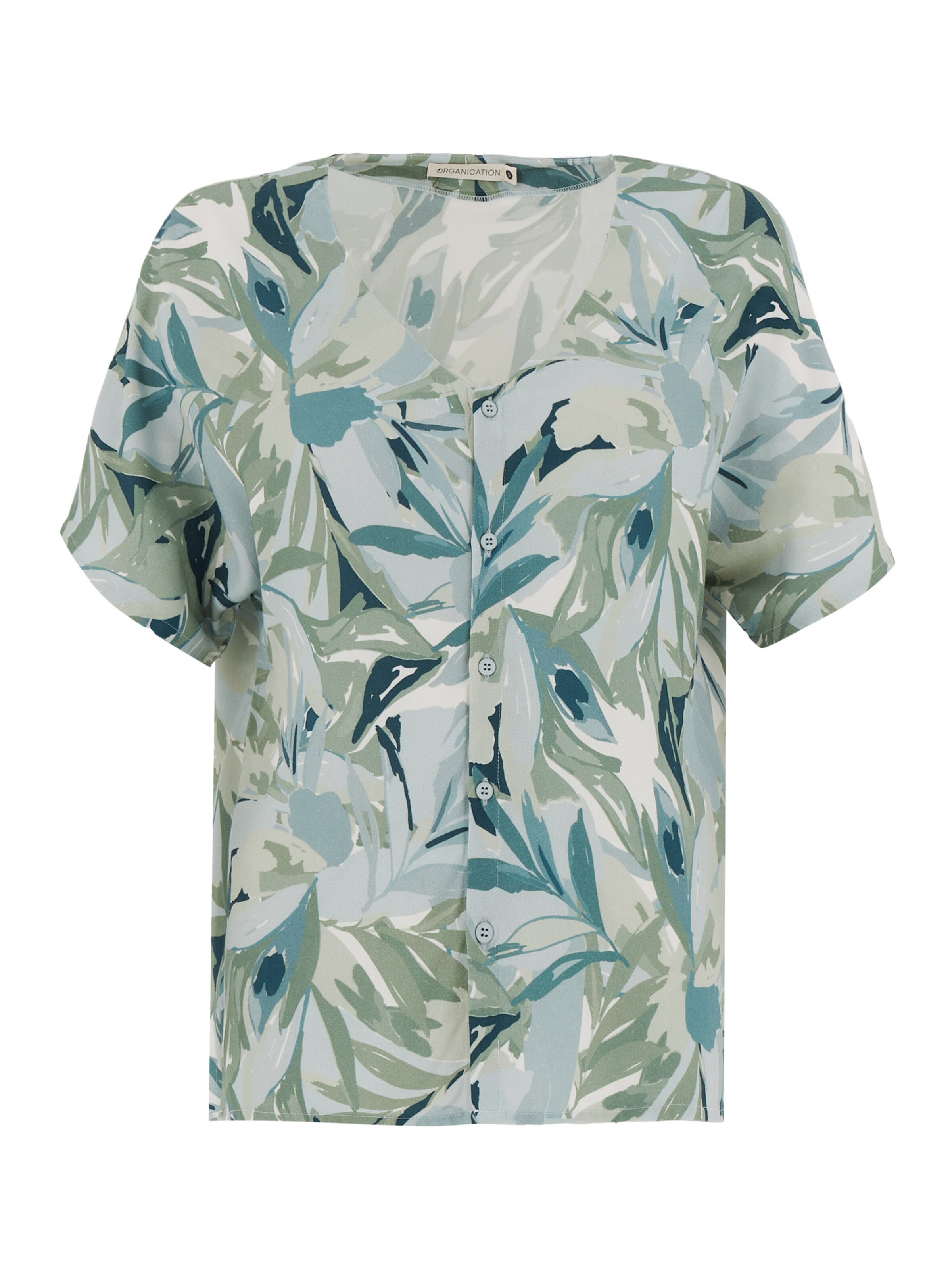 Organication Bluse in Grün: Vorderseite