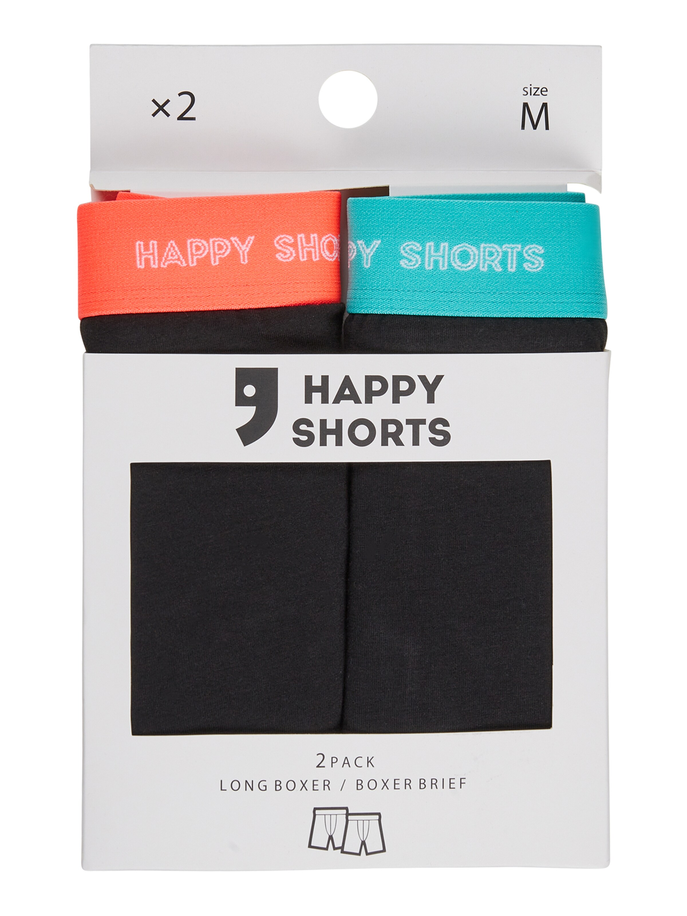 Boxers ' Jersey Boxer Briefs ' Happy Shorts en noir