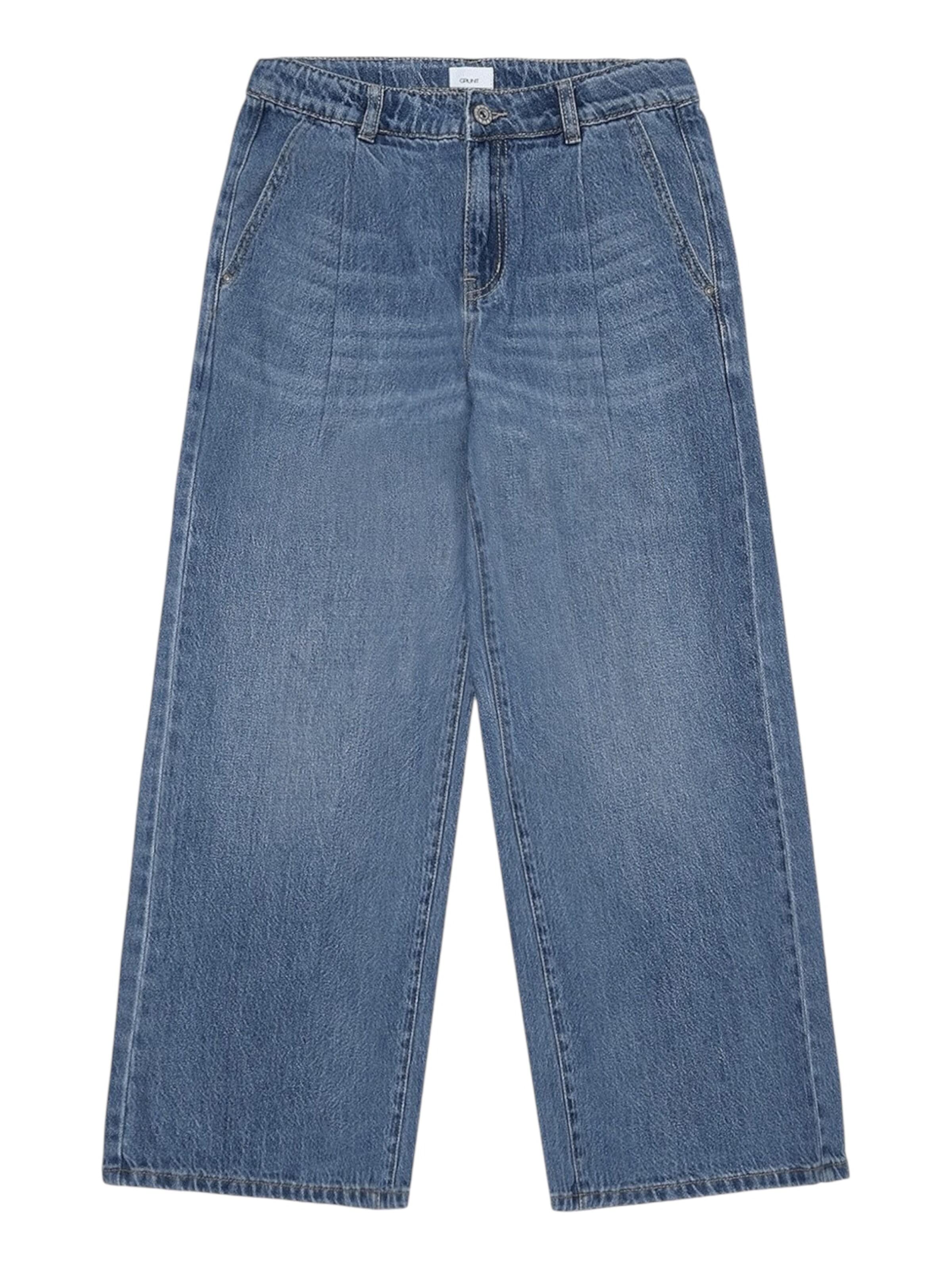 GRUNT Flared Jeans 'Jeans von GRUNT GRPlaty Pleat' in Blue: front