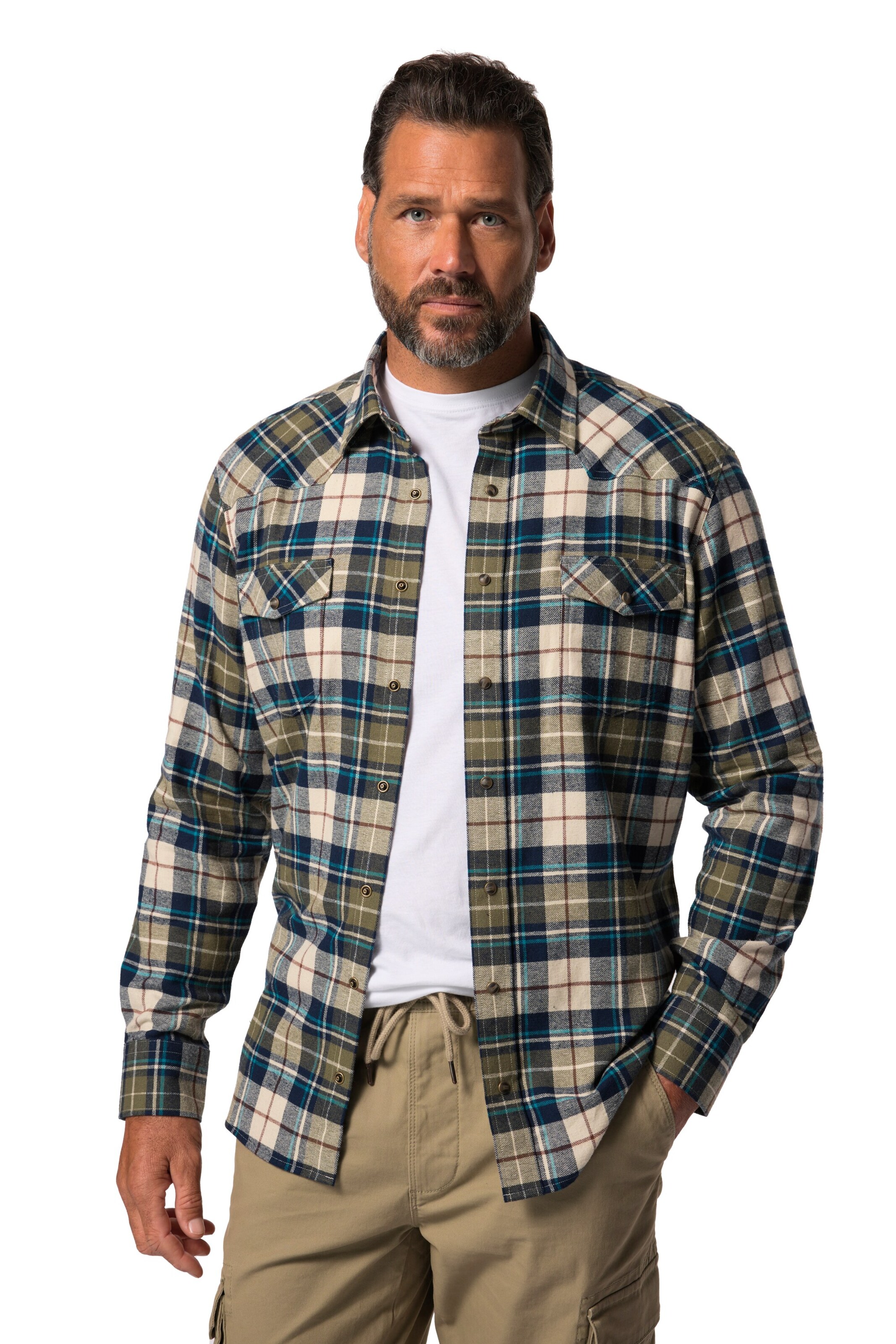 JP1880 Regular fit Overhemd in Groen