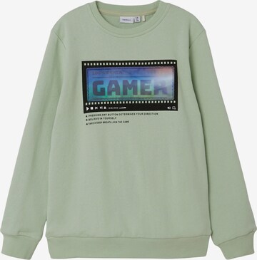 NAME IT - Sweatshirt 'Beloro' em verde: frente