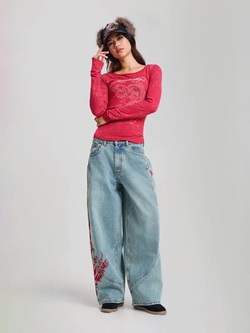 Ed Hardy Loose fit Jeans 'Dragon' in Blue