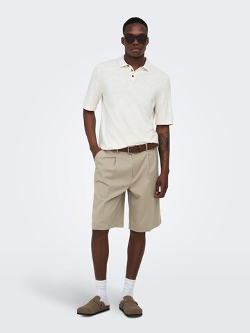 Only & Sons Regular Shorts 'ONSDaves' in Beige