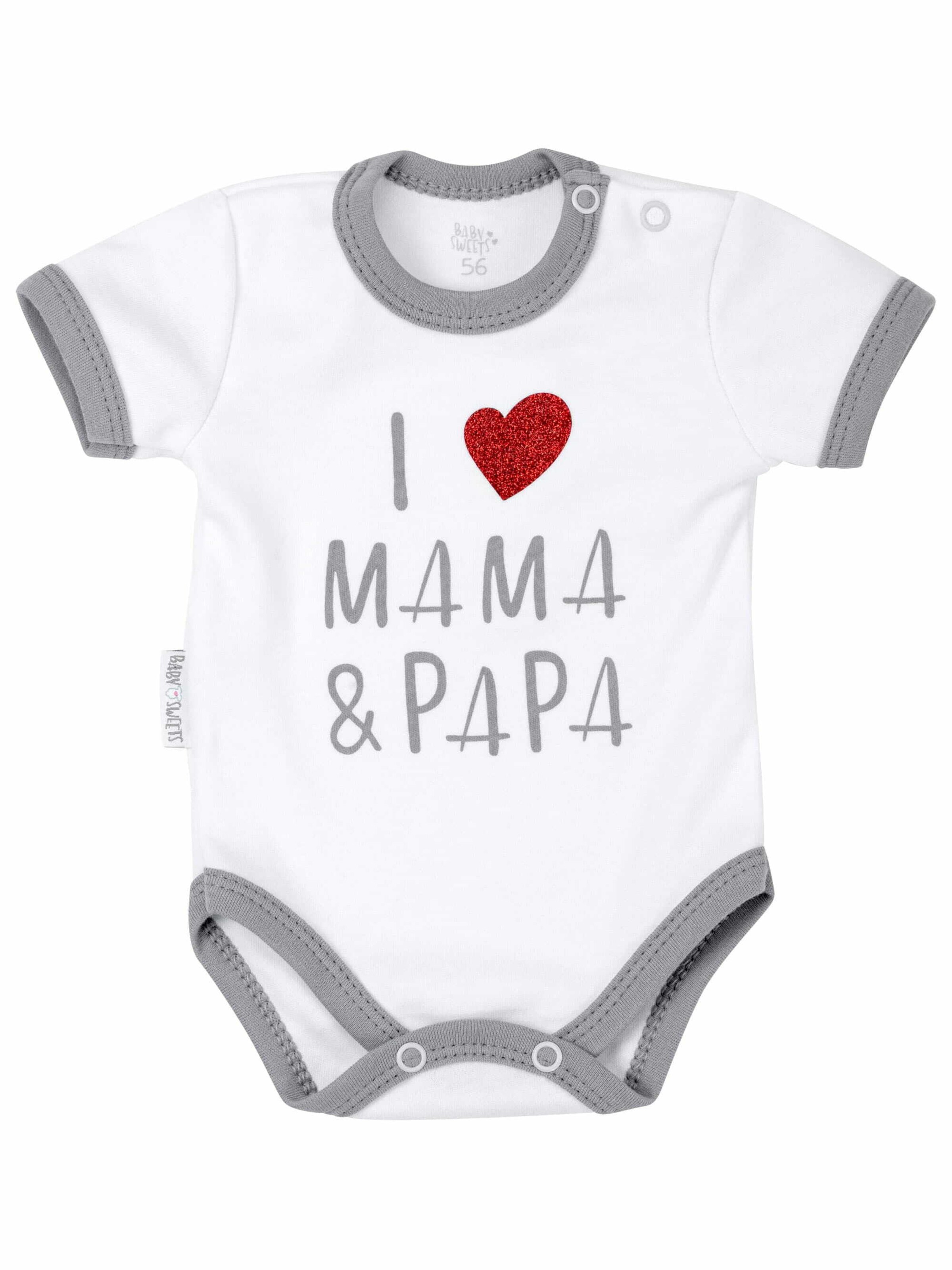 Baby Sweets Set 'I love Mama & Papa' in White