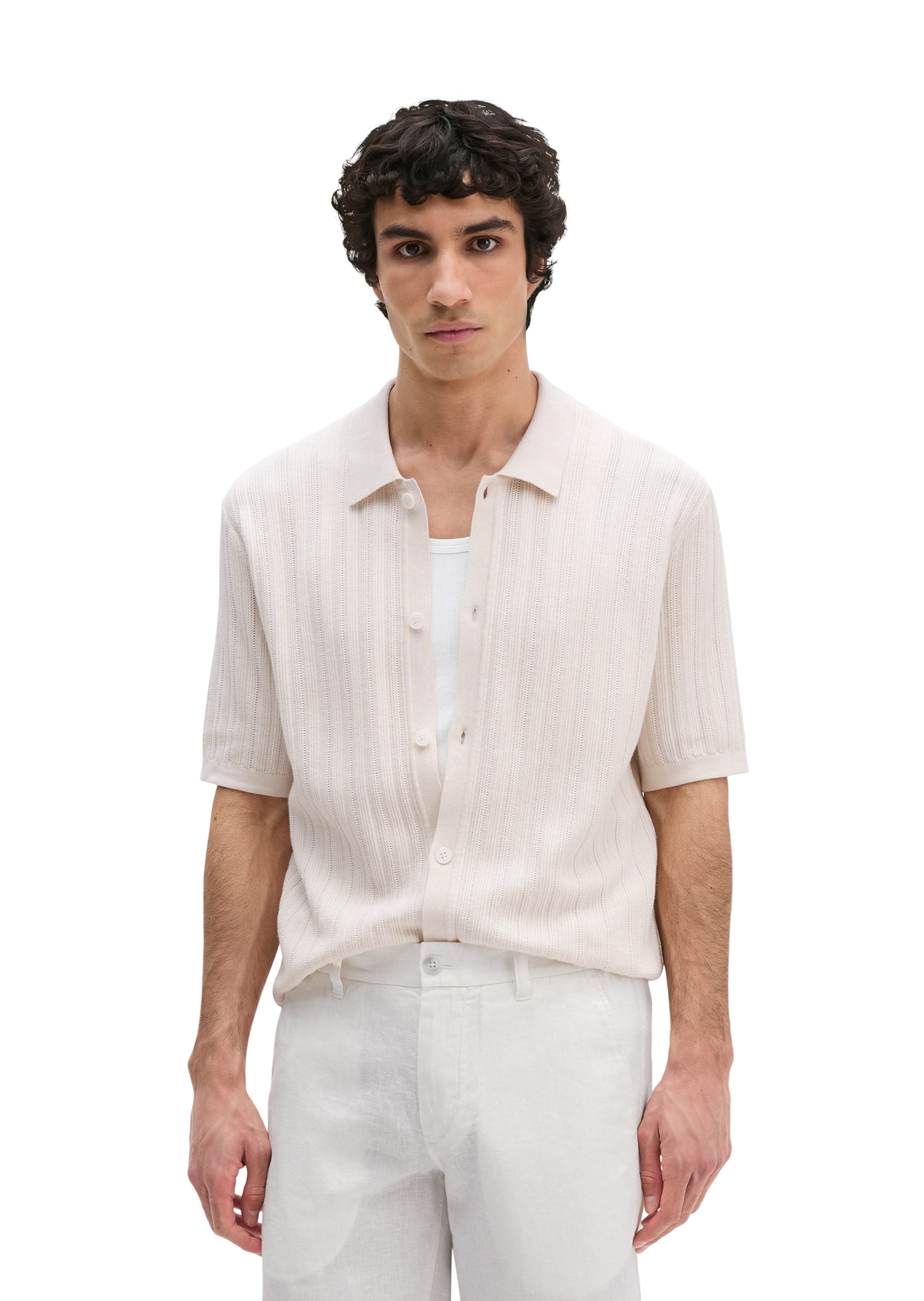 Marc O'Polo Strickjacke in Weiß: Vorderseite