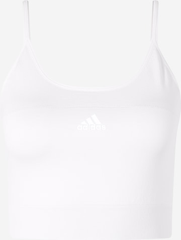 ADIDAS SPORTSWEAR - Top deportivo en blanco: frente