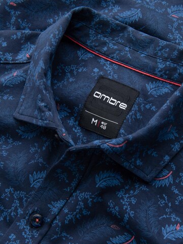 Ombre Slim fit Button Up Shirt in Blue