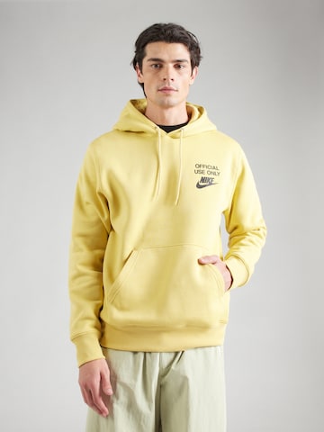 Nike Sportswear Sweatshirt 'CLUB' i gul: framsida