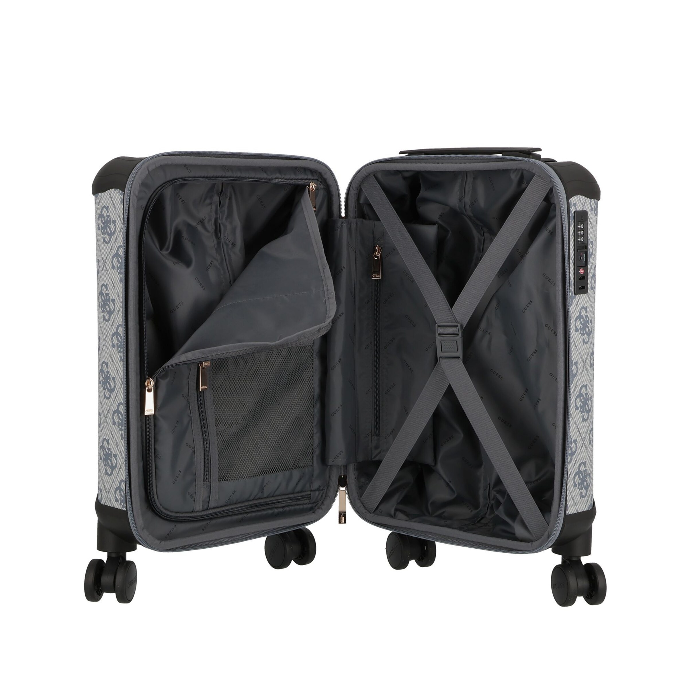 GUESS Чемодан на колесиках 'BERTA 18 IN 8-WHEELER' в Синий