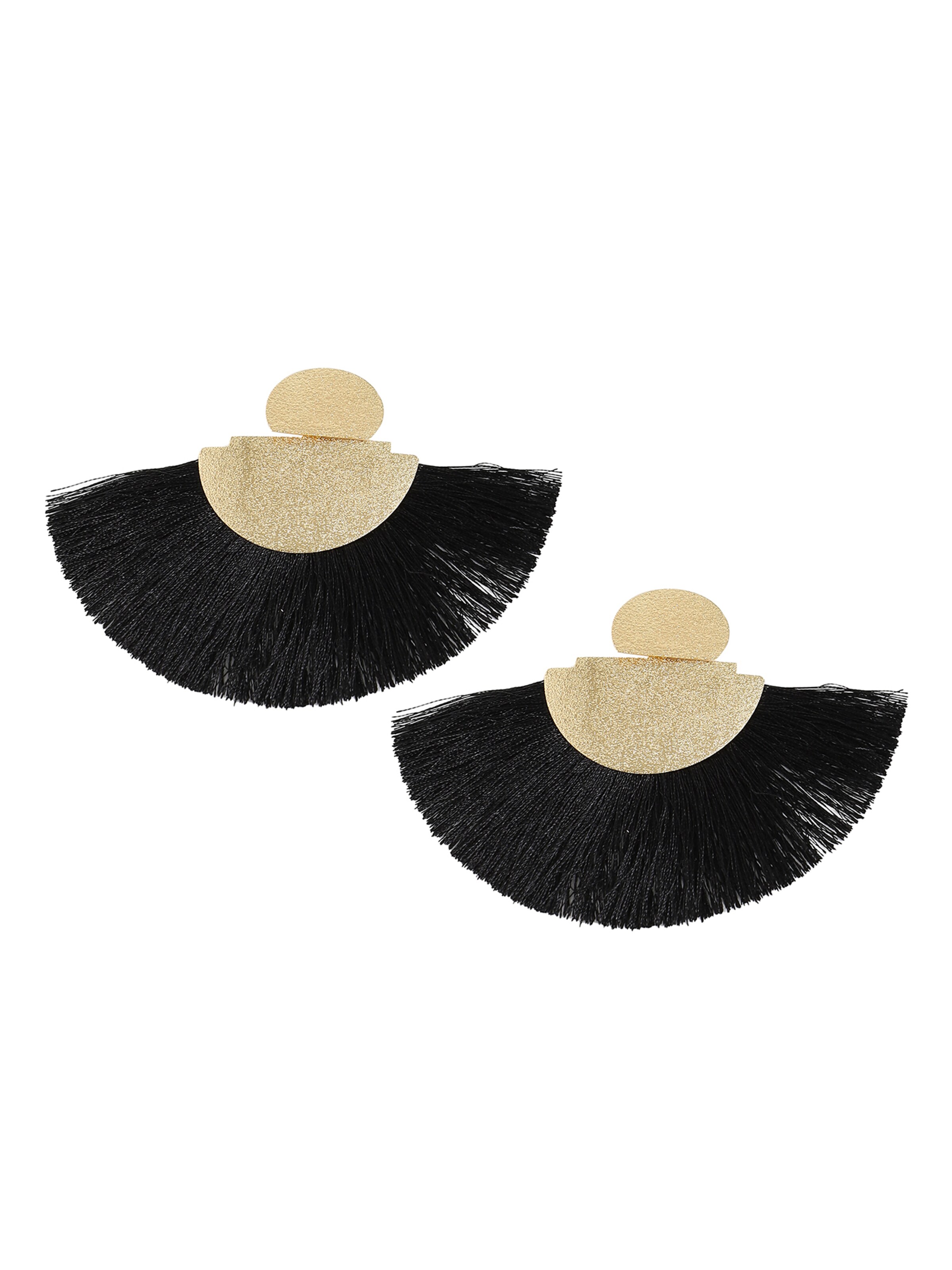 juoda SOHI Auskarai: priekis