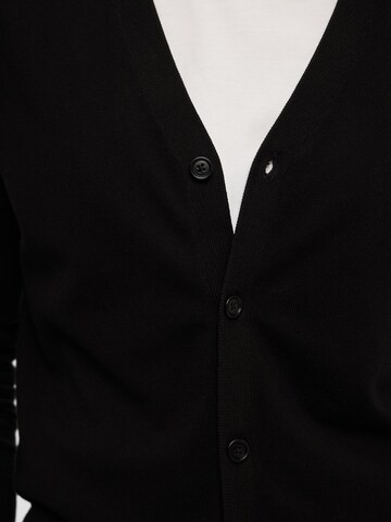SELECTED HOMME Knit Cardigan 'Berg' in Black