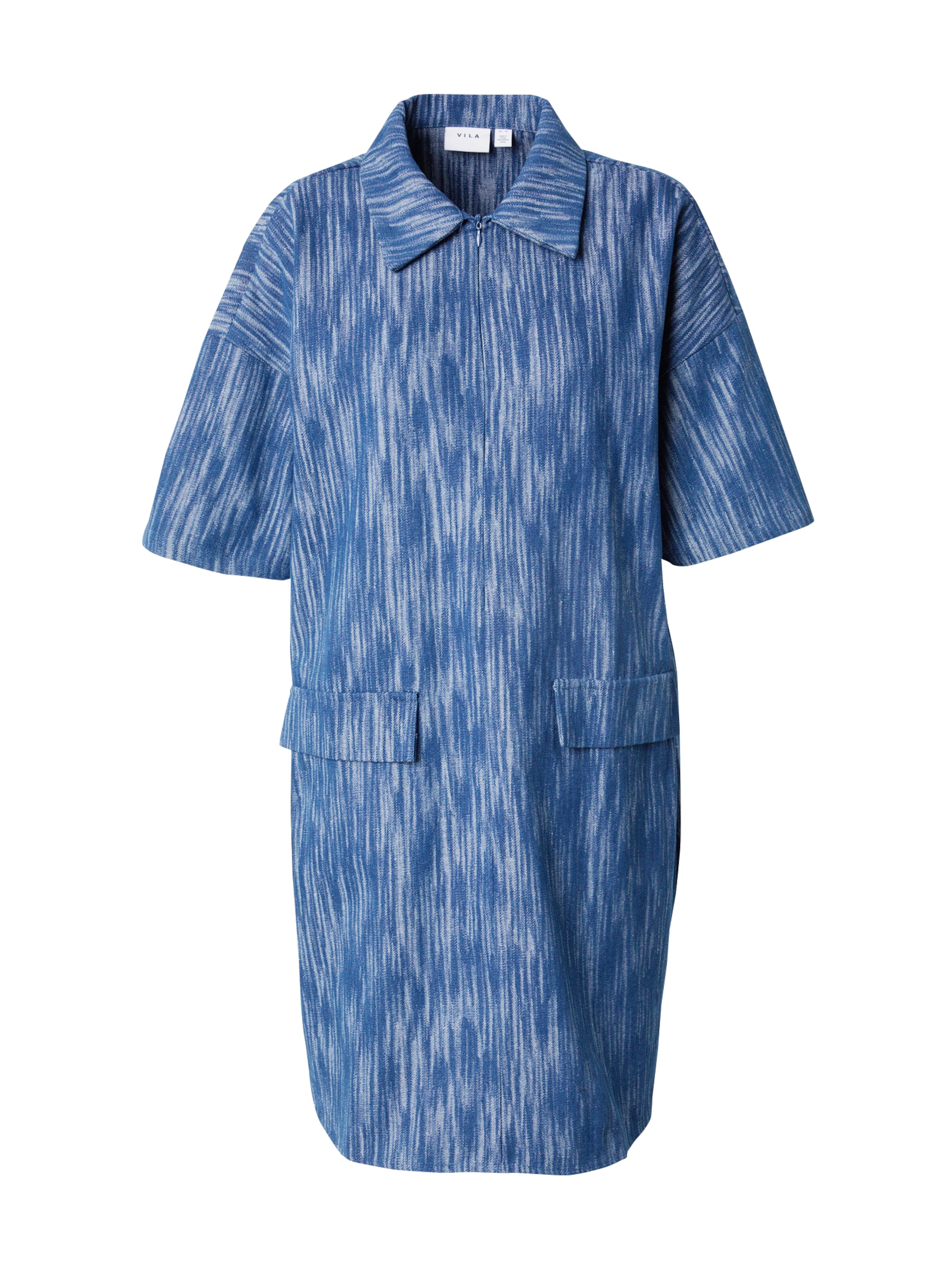 VILA Платье-рубашка 'Kubra' в Синий: спереди