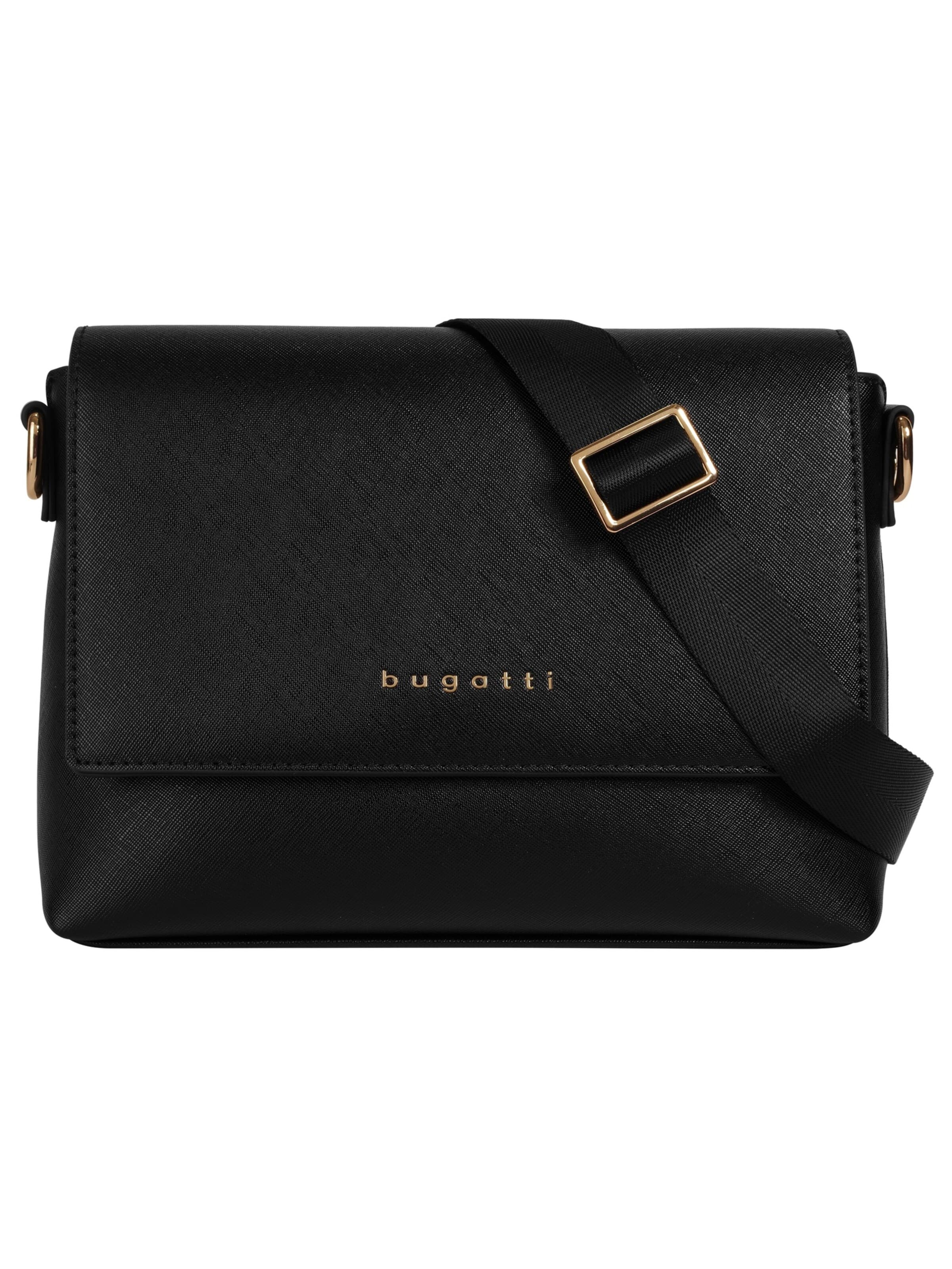 bugatti Crossbody Bag 'ELLA SAFFIANO' in Black: front