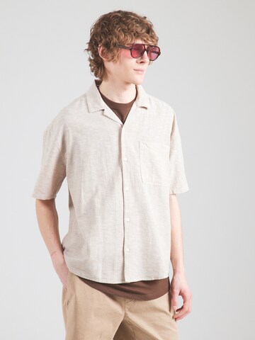Only & Sons Классический крой Рубашка 'ONSCaiden' в Бежевый: спереди