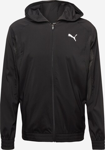 PUMA - Chaqueta deportiva en negro: frente