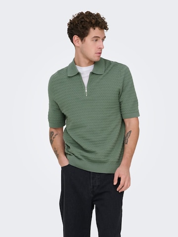 Only & Sons Sweater 'ONSMENU' in Green: front
