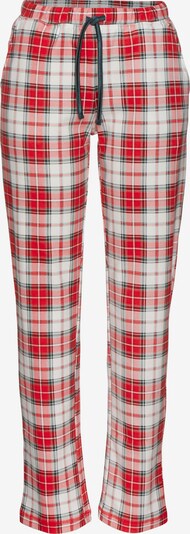 LASCANA Pantalon de pyjama en rouge / blanc, Vue avec produit