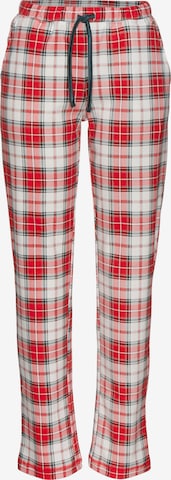 LASCANA Pajama Pants in Red: front