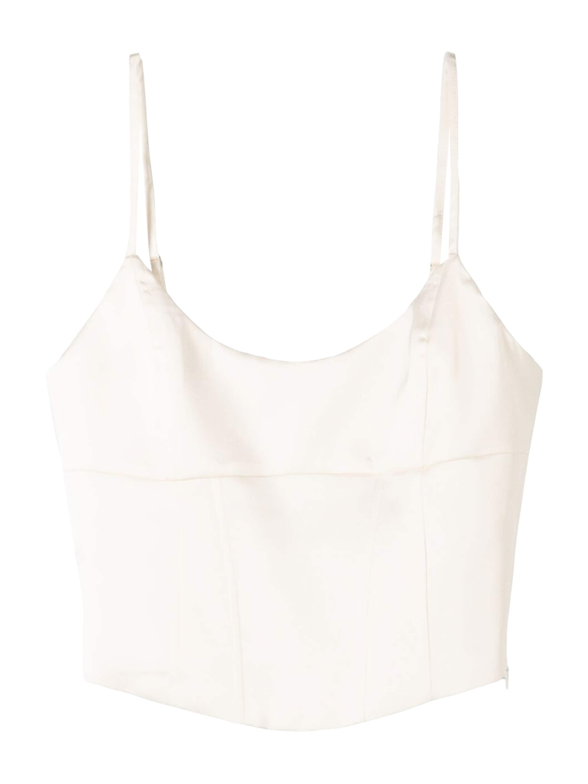 Bershka Top - bézs: elől