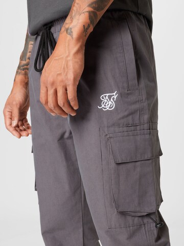 SikSilk - Loosefit Pantalón cargo en gris