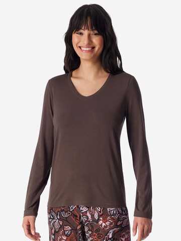 Chemise de nuit ' Mix Relax ' SCHIESSER en marron : devant