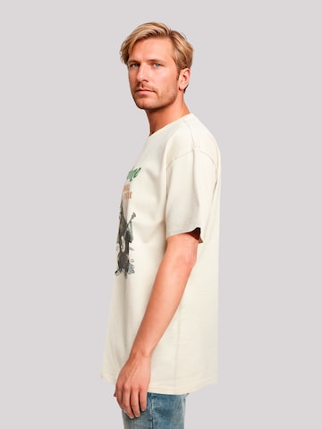 T-Shirt 'US National Parks Yellowstone Bear Playing Banjo' F4NT4STIC en beige