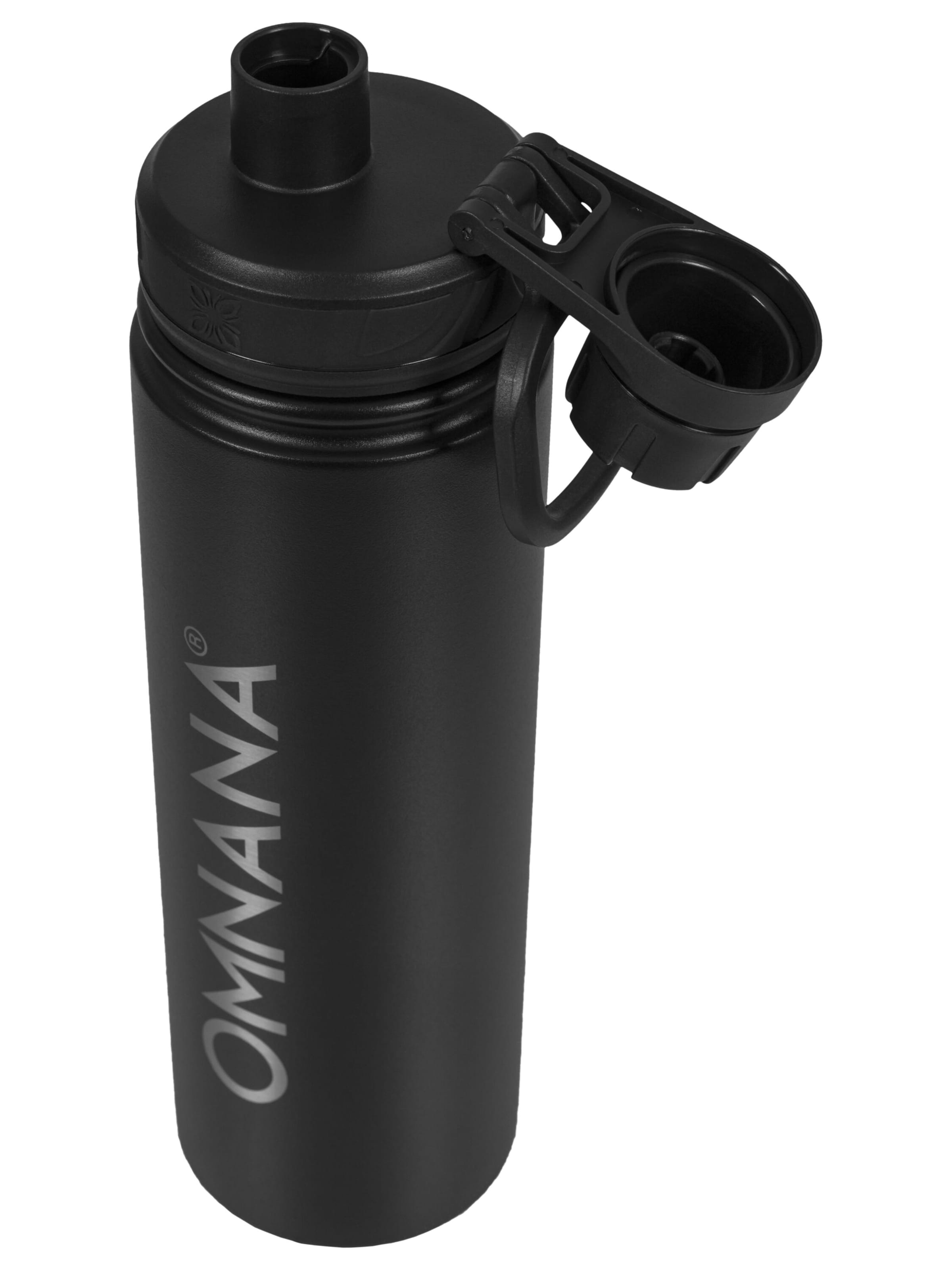 OMNANA Drinking Bottle 'HYDR8™' in Black: front