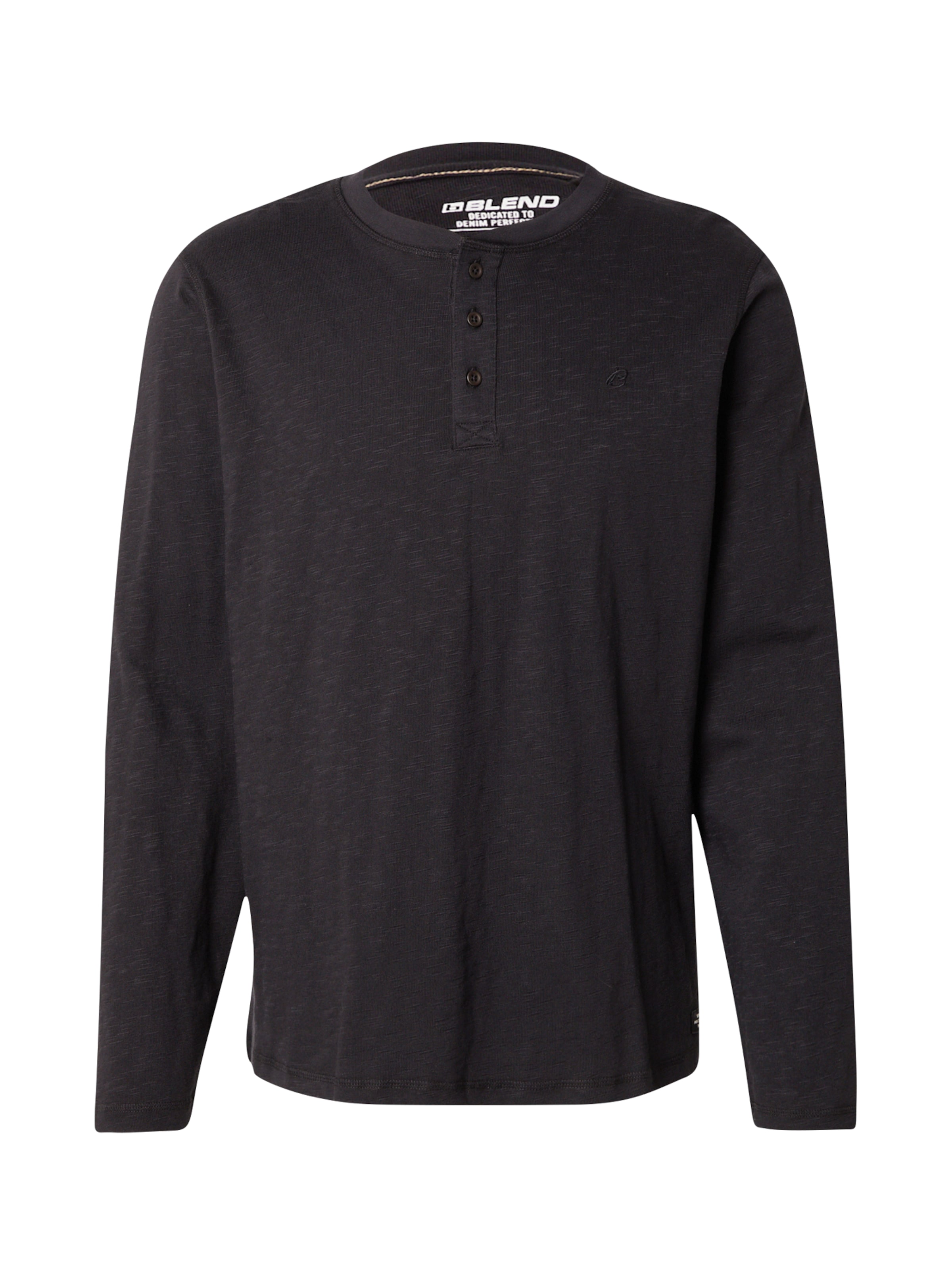 BLEND Shirt 'Tee' in Zwart: voorkant