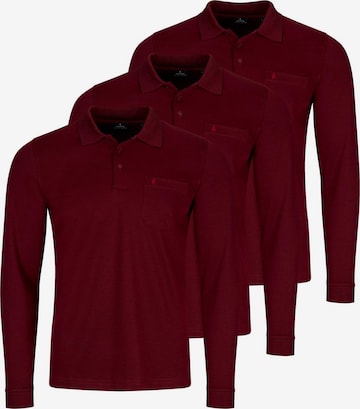 Ragman Shirt 'Basic' in Rood: voorkant