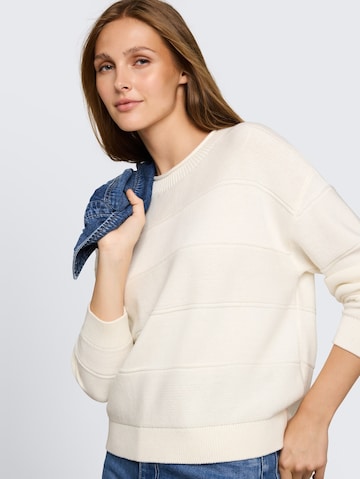 TOM TAILOR DENIM Sweater in White