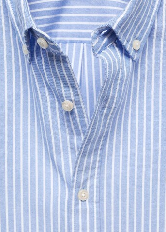 MANGO TEEN Regular fit Button Up Shirt 'Rayas' in Blue