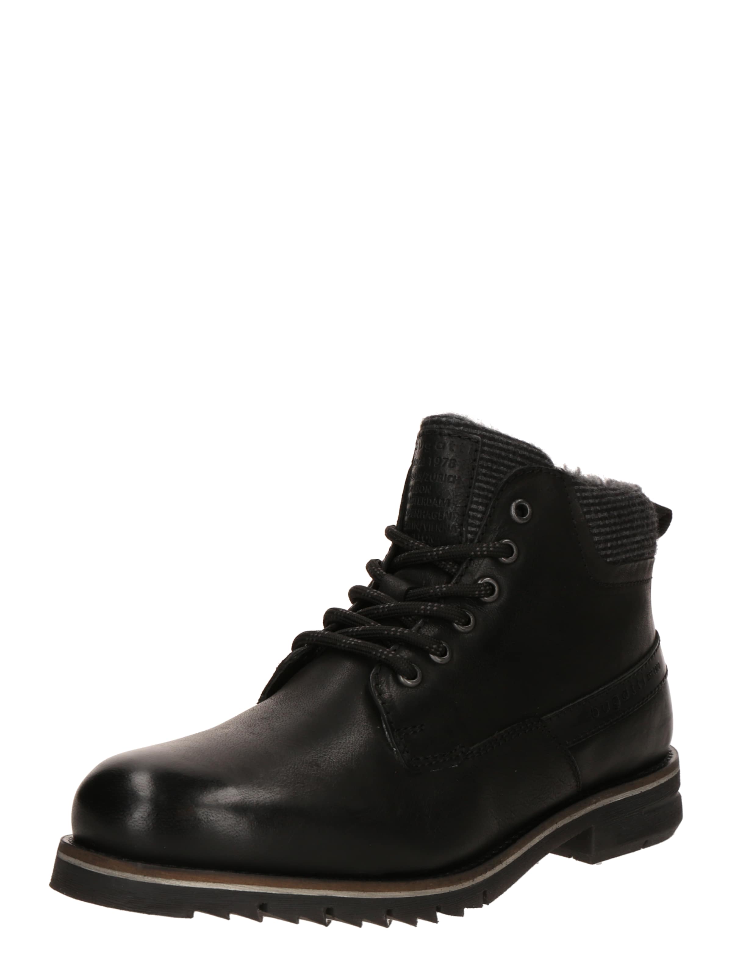 juoda bugatti Auliniai batai su raišteliais: priekis