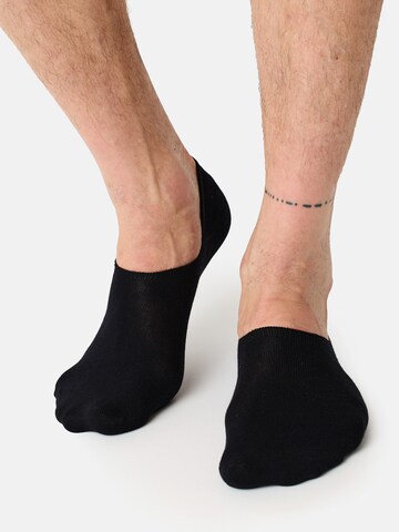 Nur Der Ankle Socks 'Bambus' in Black