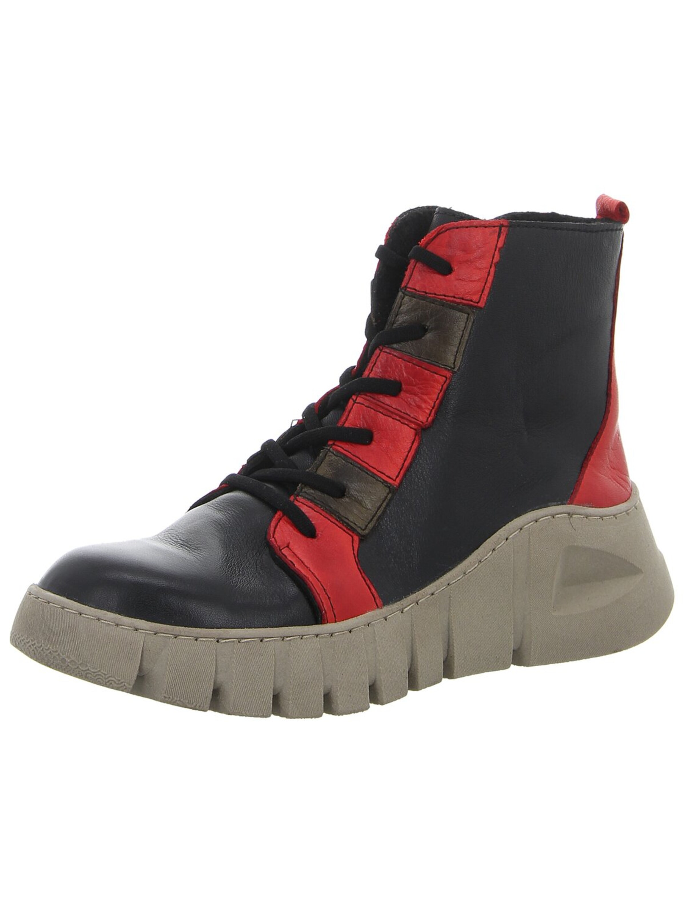 Gemini Lace-Up Boots 'Damen Stiefelette 033317 Echt Leder in mehrfarbig' in Mixed colors: front