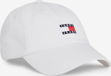 Tommy Jeans Cap 'HERITAGE' in Weiß: predná strana