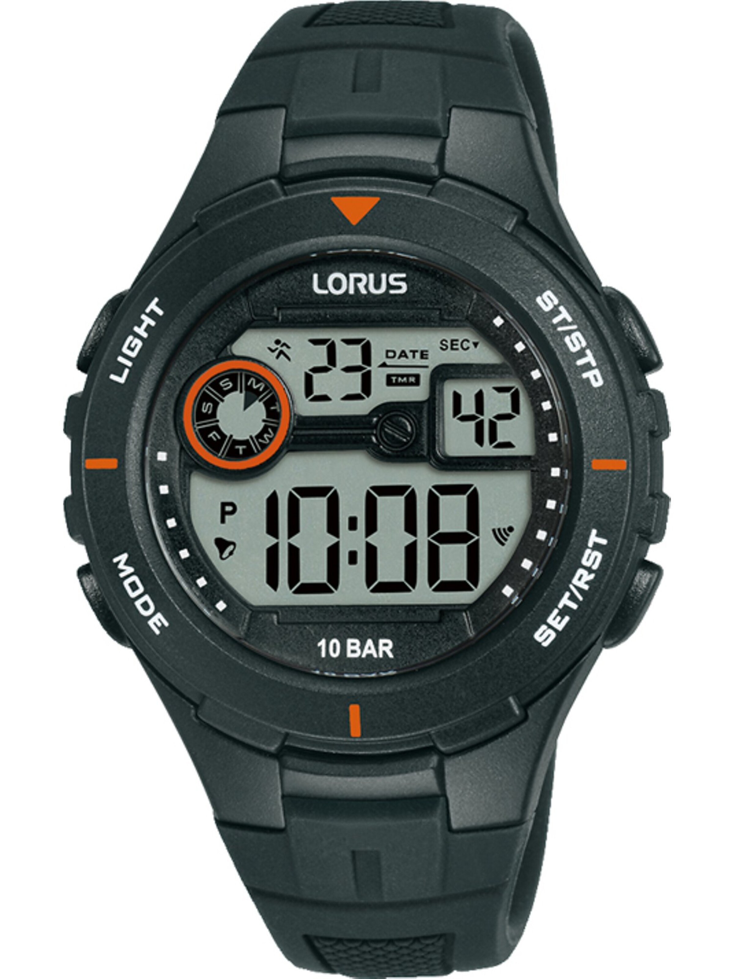 LORUS Digital Watch in Black: front
