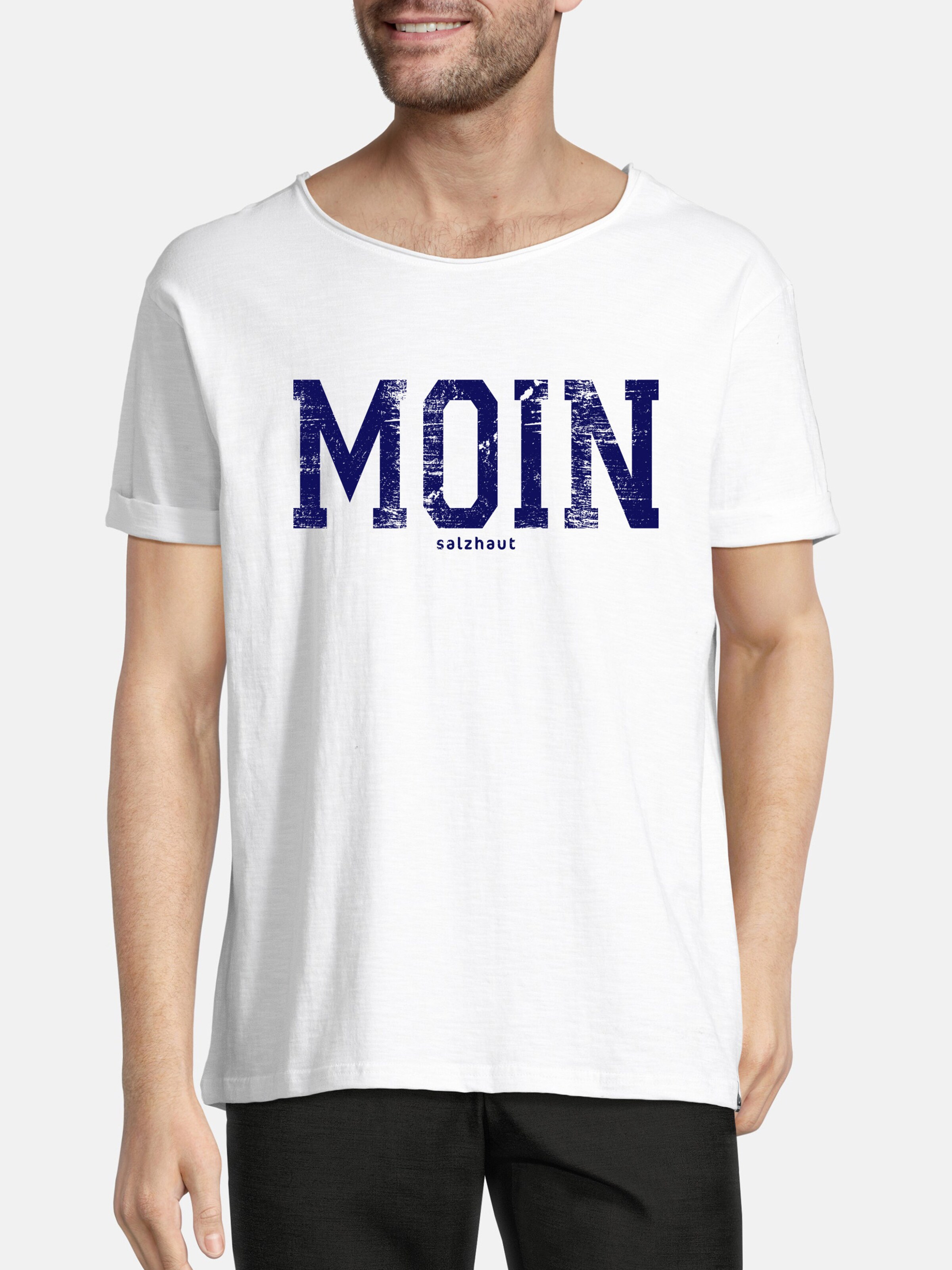 T-Shirt 'Kimm-Moin' salzhaut en blanc