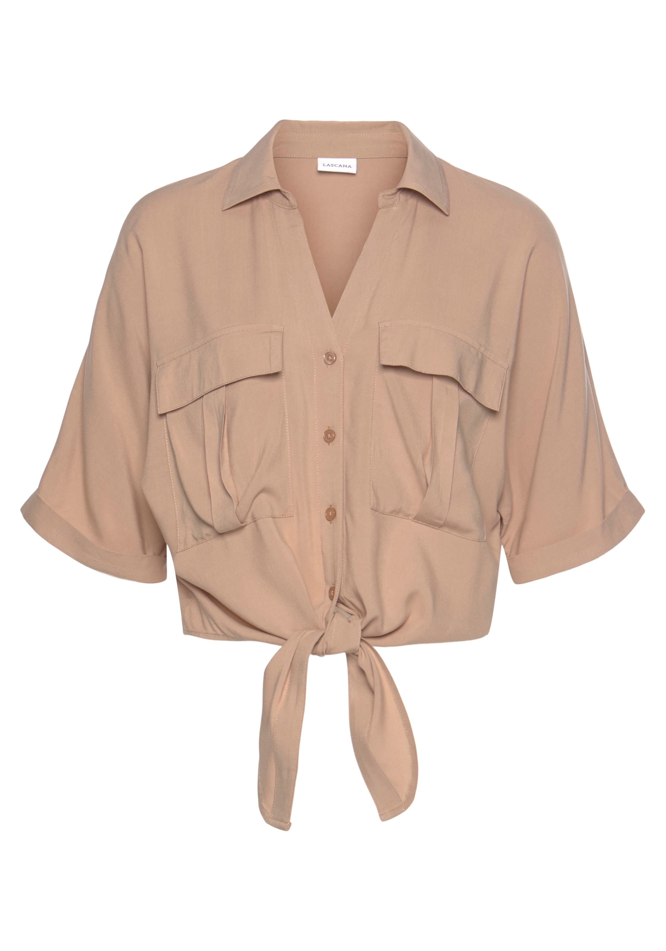 LASCANA Блузка в Бежевый: спереди