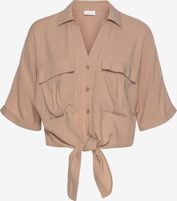 LASCANA Blouse in Beige: front