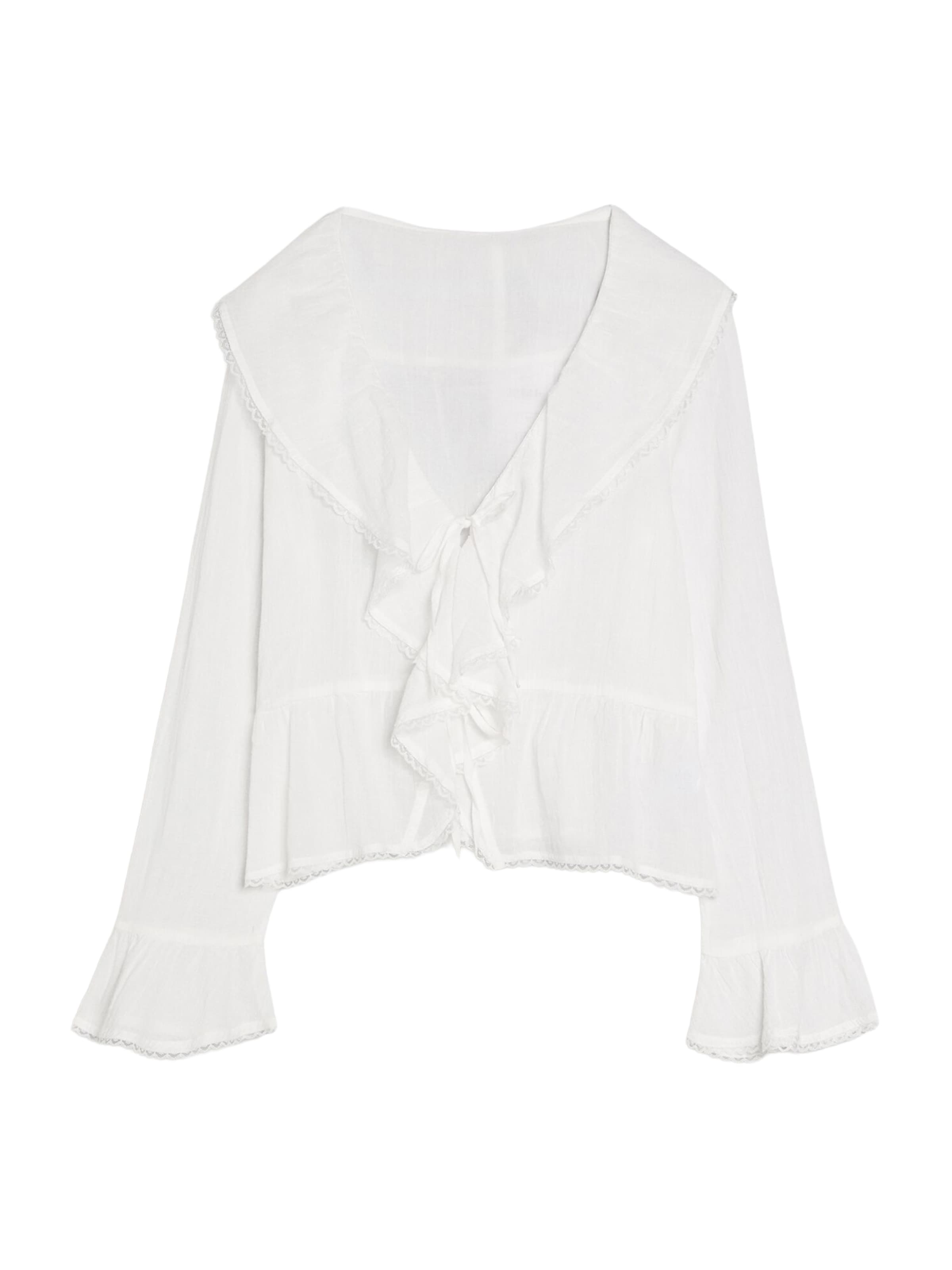 Chemisier Bershka en blanc : devant