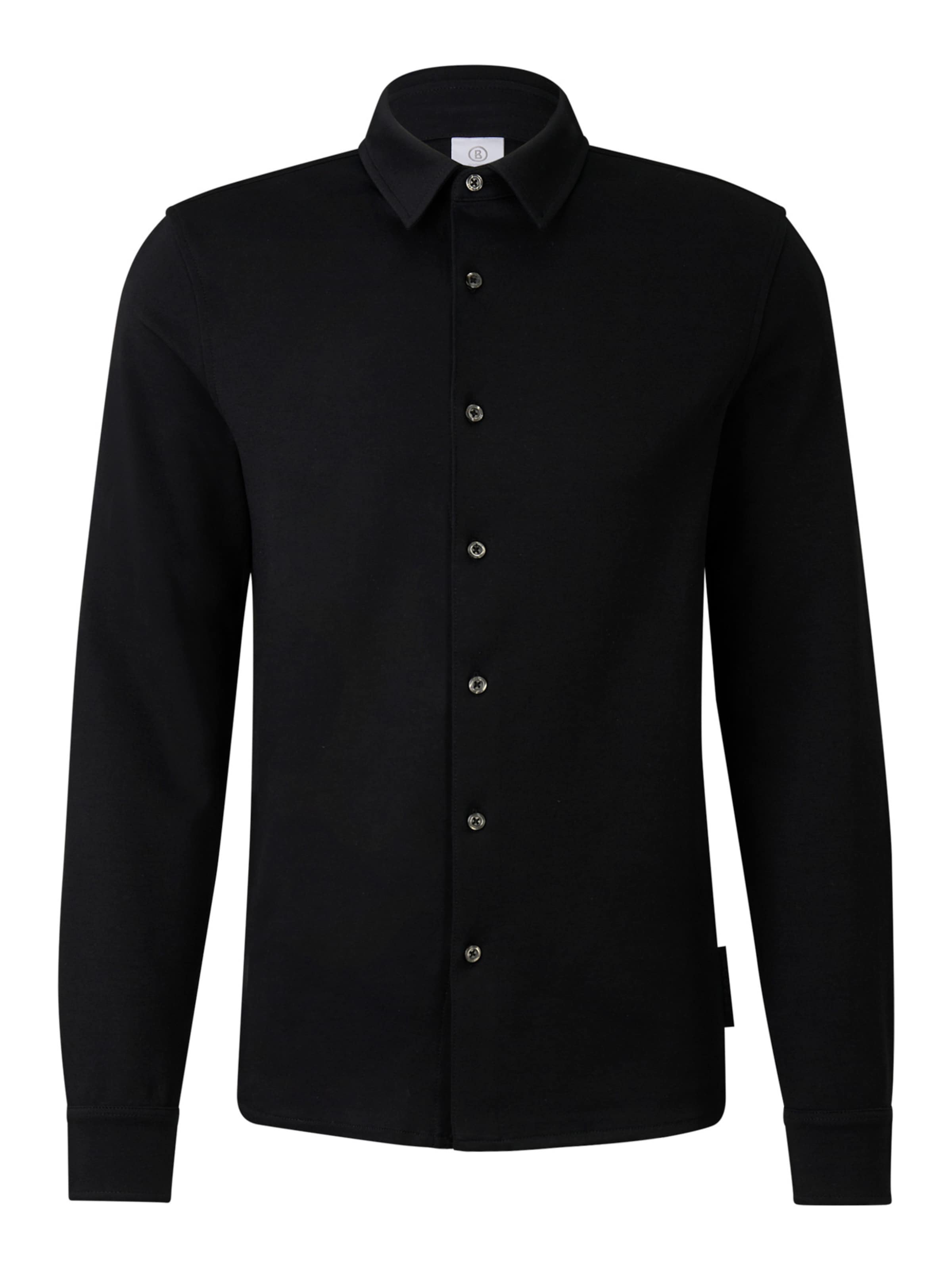 BOGNER Regular Fit Hemd 'Franz' in Schwarz: Vorderseite