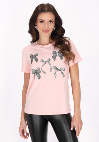 faina Shirt in Roze: voorkant