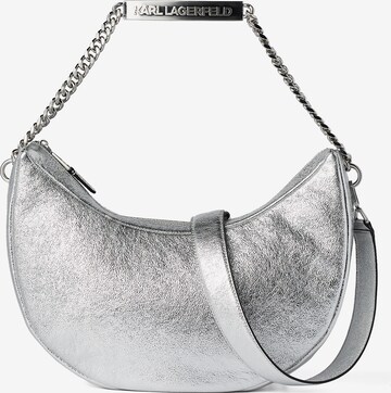 Karl Lagerfeld - Bolso de hombro en plata: frente