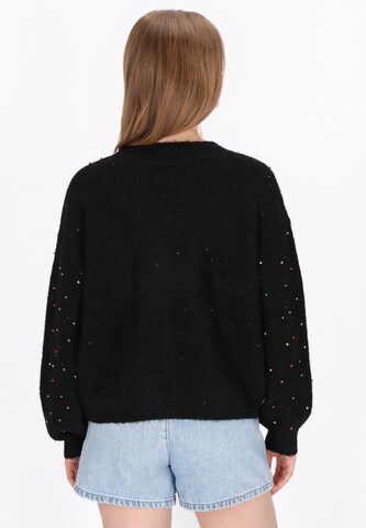 MYMO Gebreid vest in Zwart