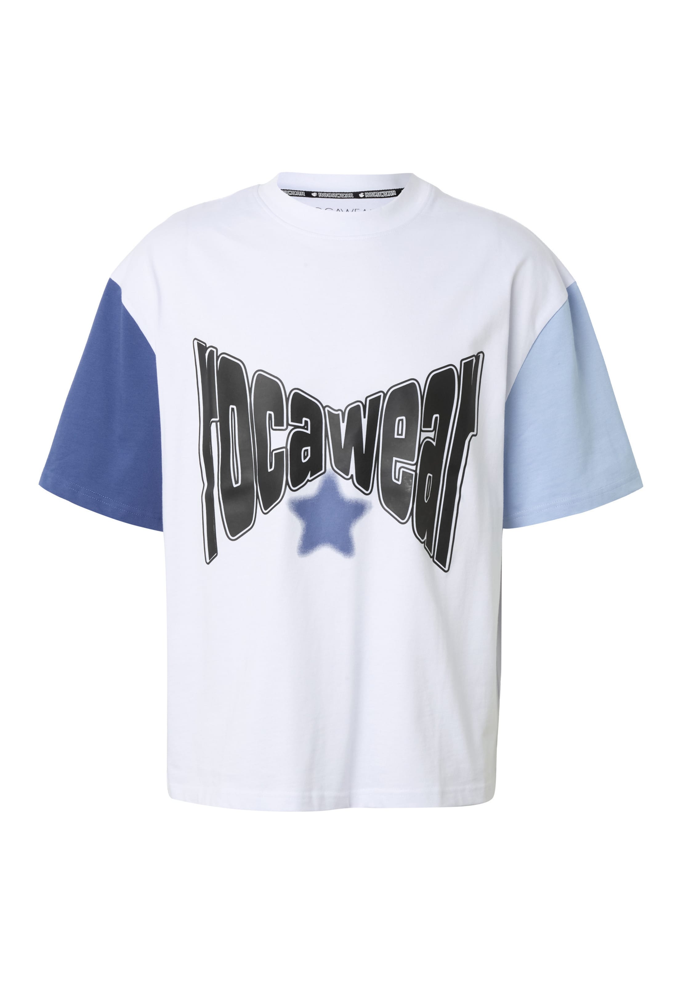 ROCAWEAR T-Shirt 'Colored' in Weiß: Vorderseite