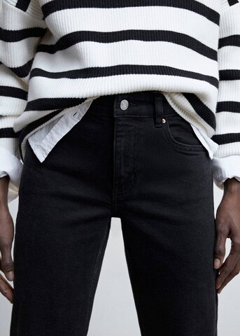 MANGO Regular Jeans 'Elle' in Zwart