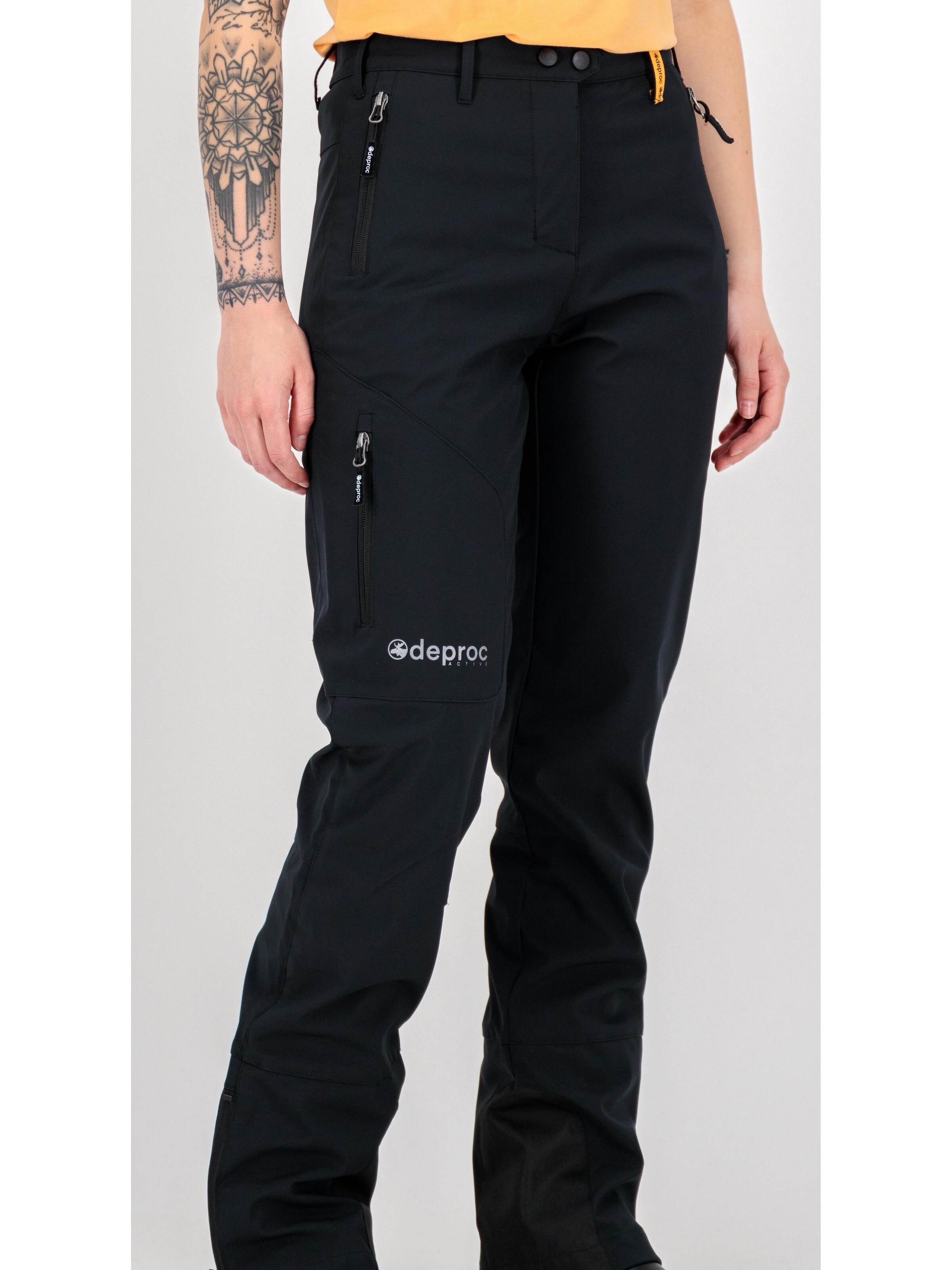 deproc Slimfit Outdoorhose 'STERLING'‌ in Schwarz