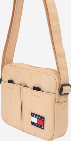 Tommy Jeans Schoudertas in Beige: voorkant