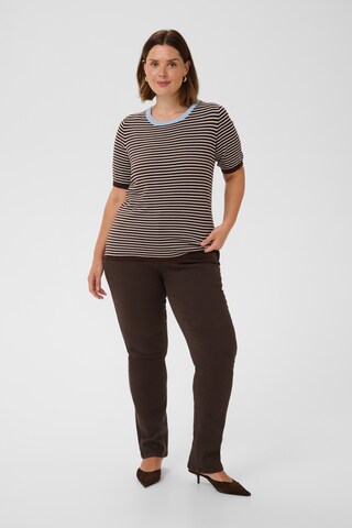 KAFFE CURVE Pullover in Braun