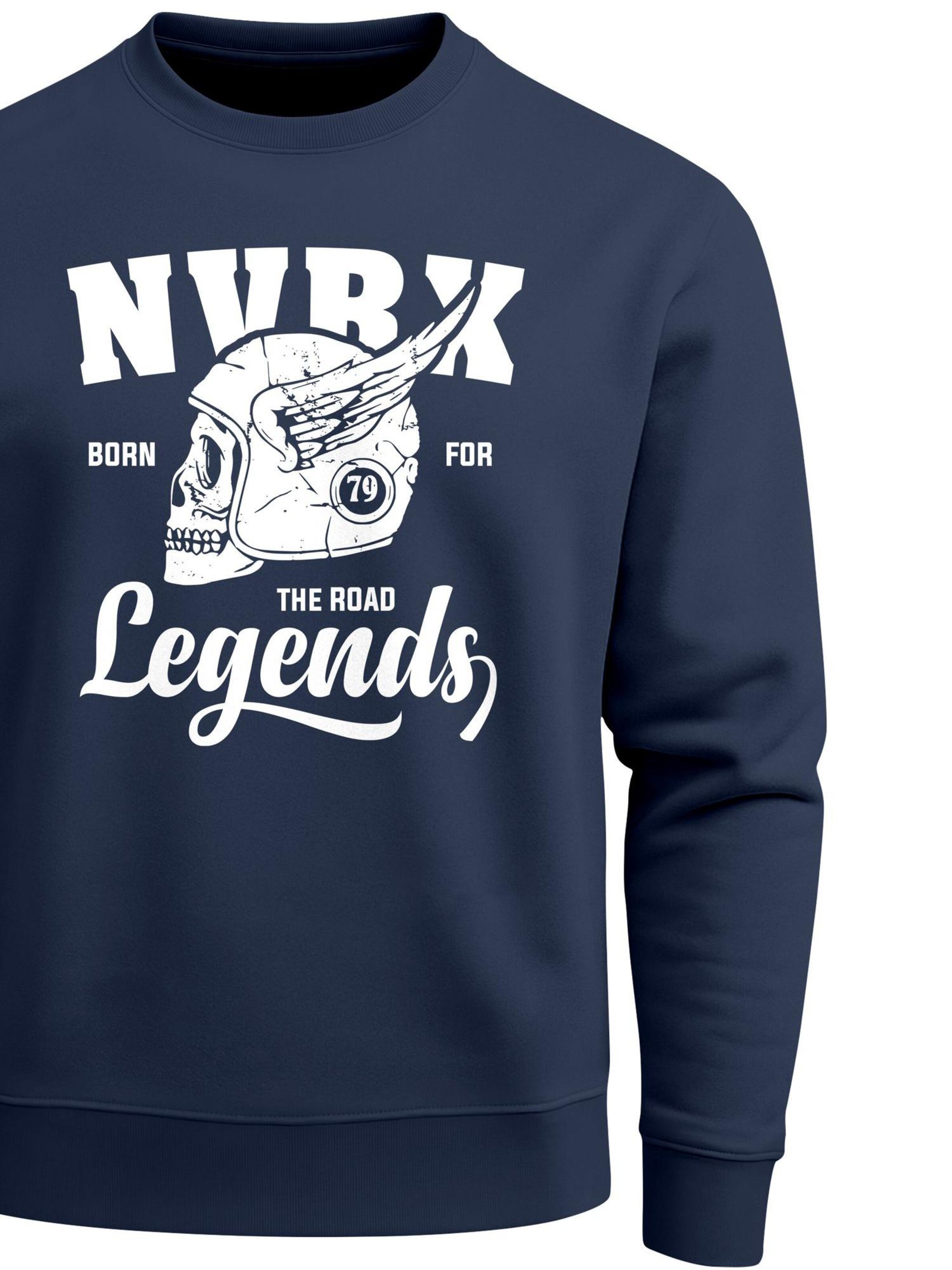 Neverless Sweatshirt 'Legends Race Skull' in Blue